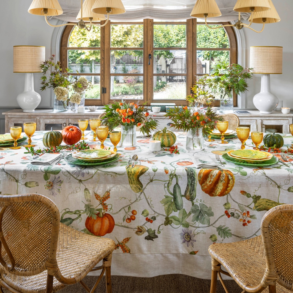 set mantel calabaza